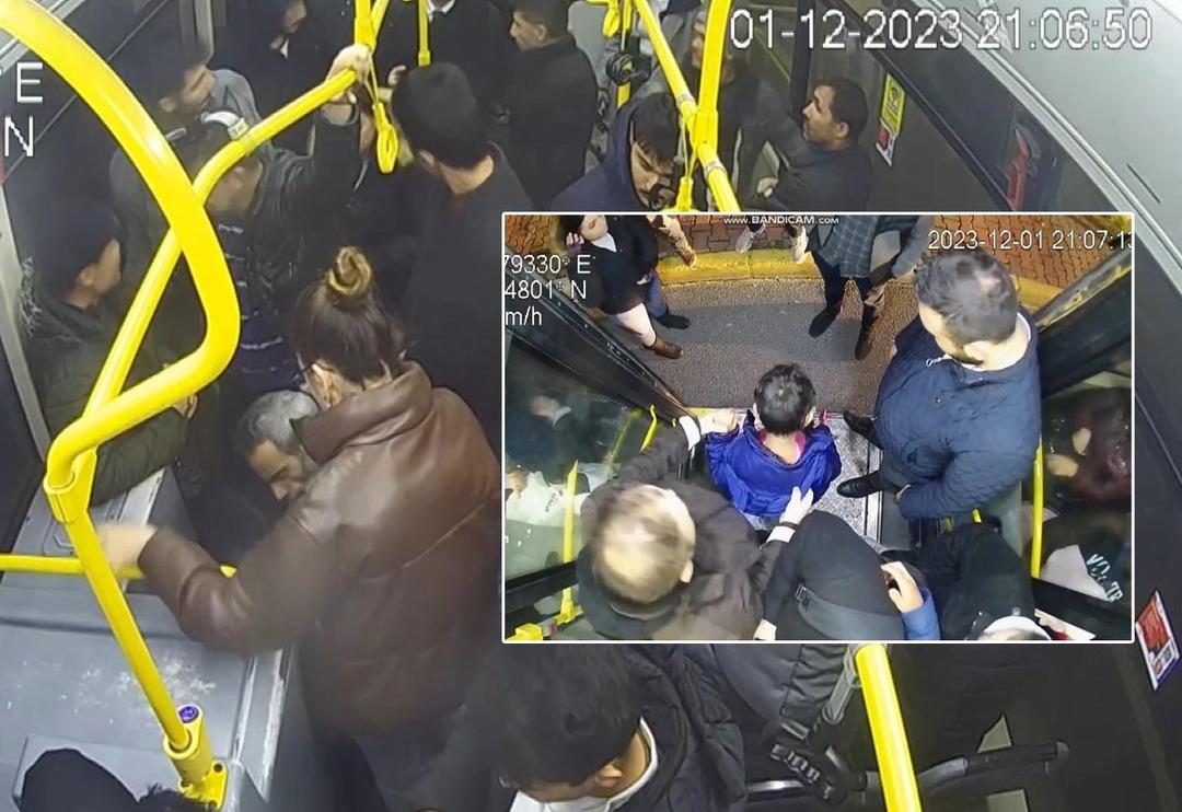 Otob&uuml;ste akılalmaz anlar! Bir &ccedil;ocuğun uyuduğunu g&ouml;rd&uuml;ler... Aile durakta indikten sonra fark etti