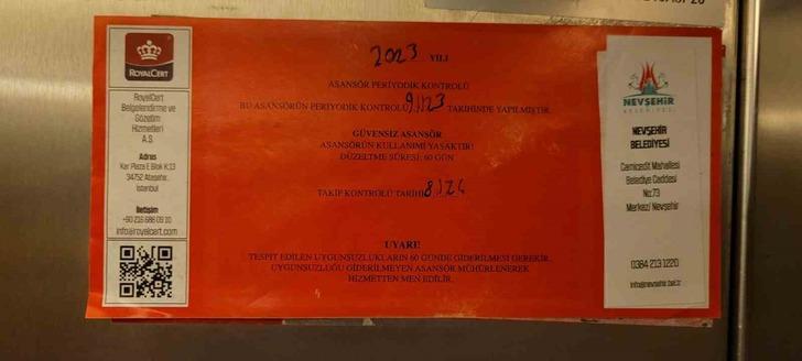 'Vatandaşlar bu konuda yanlışa düşüyorlar' Uzmanından önemli asansör uyarısı! 'Kırmızı etiket almışsa...' 60 gün detayı G1