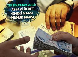 Asgari ücret zammı, emekli ve memur maaşı için tek tek rakam verdi! Milyonlar hesap yapıyor, o canlı yayında açıkladı... Kök ücret ve refah payı için net sözler