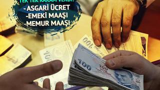 Asgari ücret zammı, emekli ve memur maaşı için tek tek rakam verdi! Milyonlar hesap yapıyor, o canlı yayında açıkladı... Kök ücret ve refah payı için net sözler