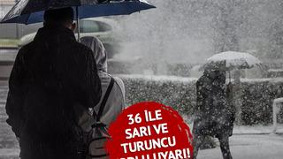 Meteoroloji'den 36 kente sarı ve turuncu kodlu uyarı! Yoğun kar yağışı, sel ve taşkın riski ve kuvvetli fırtına...