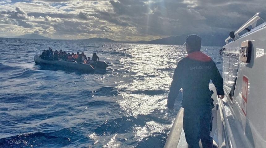 Bodrum açıklarında 136 düzensiz göçmen kurtarıldı
