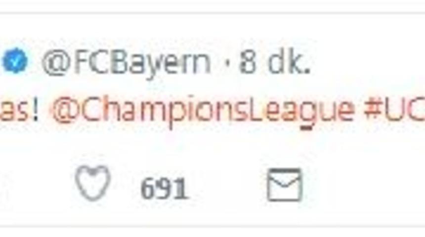 Bayern Münih'ten Beşiktaş'a "Merhaba"
