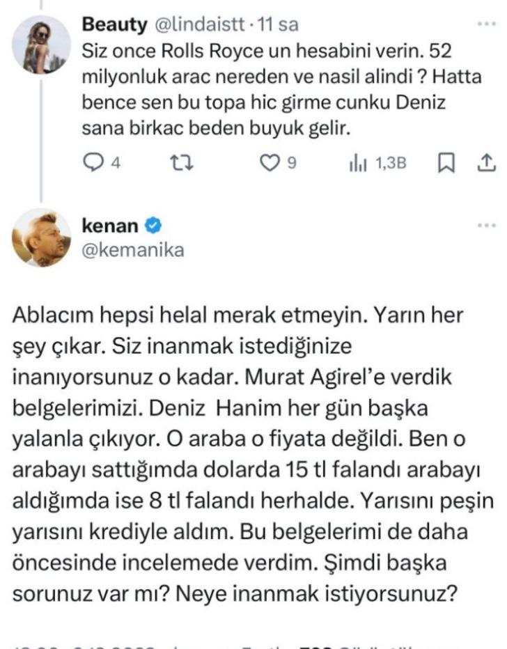 Deniz Akkaya önce Eylül Öztürk'ün kocası Kenan Özkan'a ağır küfürler etti! Sonra da swinger iddiasıyla ortalığı karıştırdı G1