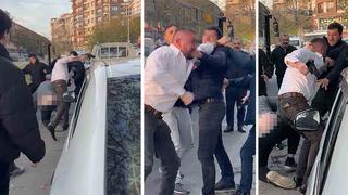 'Direkt mi gidiyorsun' sorusuna 'yamuk gidiyorum ben' cevabını verince ortalık karıştı! Polis memurunun dizini kırıp gözünü morarttı