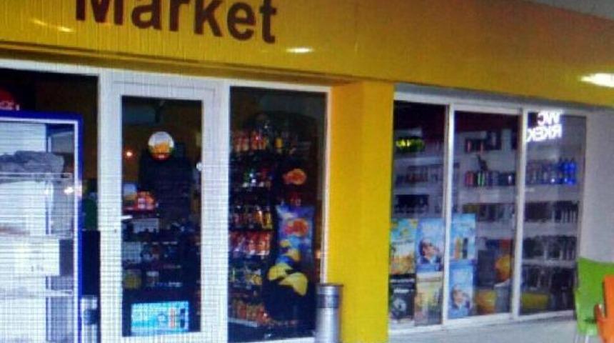Akaryakıt istasyonun marketinde hırsızlık