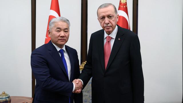 Cumhurbaşkanı Erdoğan, Moğolistan MGK Sekreteri Enkhbayar'ı kabul etti