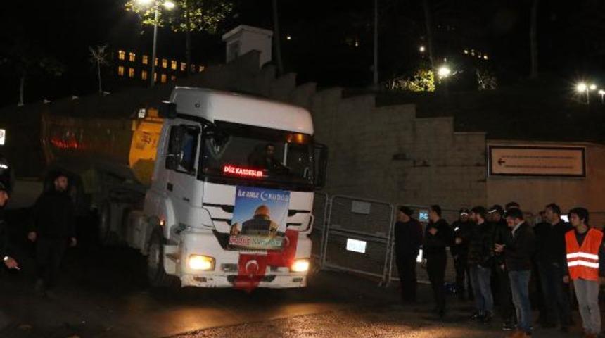 ABD Başkonsolosluğu önünde "Kudüs" protestoları
