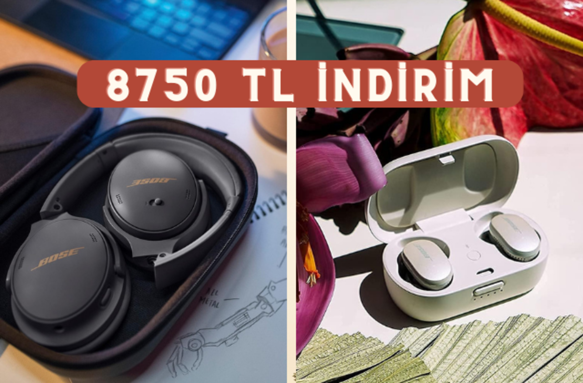 Yüksek teknoloji, üstün ses kalitesi, ergonomik tasarım! Bose kulaklıklarda %50'ye varan indirim