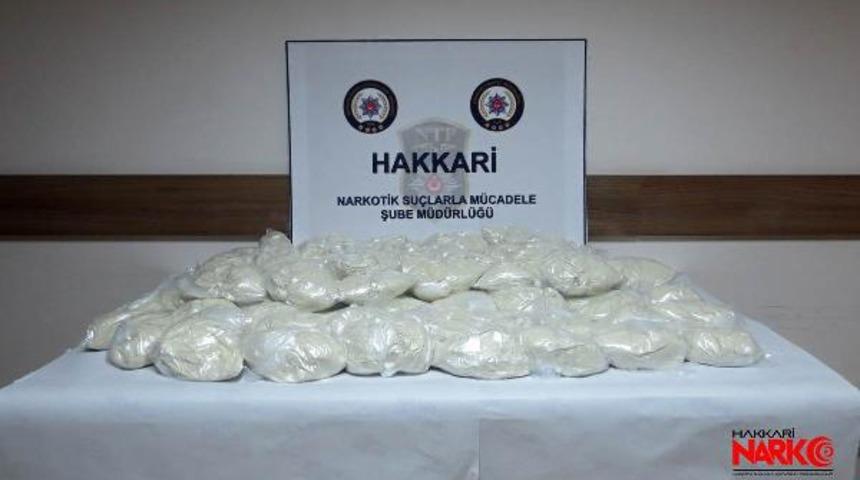 Hakkari’de 45 kilo eroin ele geçirildi