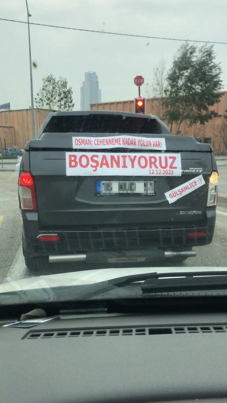 Gelin arabası gibi süslediği aracının arkasına 'Boşanıyoruz' yazdırdı! Sosyal medyada gündem oldu G5