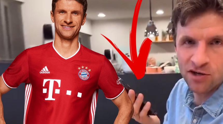 Futboldan milyonlar kazanan Thomas Müller’in telefonunu görenler şaşkınlığını gizleyemedi!