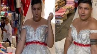Gelinlikle pazarda dolaşan TikTok fenomeni görenleri şaşkına çevirdi! Bir gören bir daha baktı... Kocamın evli olduğunu nikah masasında öğrendim