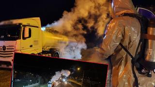 Yer: Bolu! Kimyasal madde yüklü tankerdeki sızıntı ekipleri alarma geçirdi