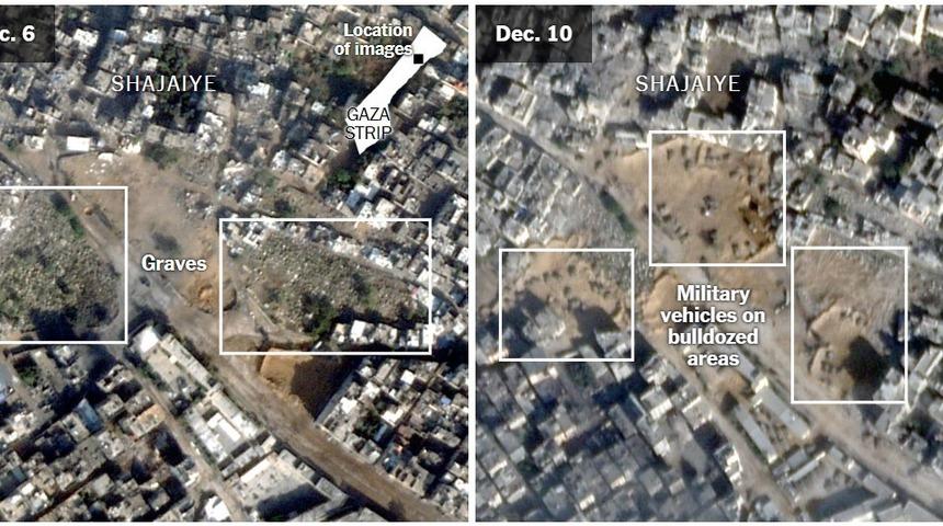 New York Times savaş suçunu deşifre etti! Uydu görüntüleri İsrail'i ele verdi