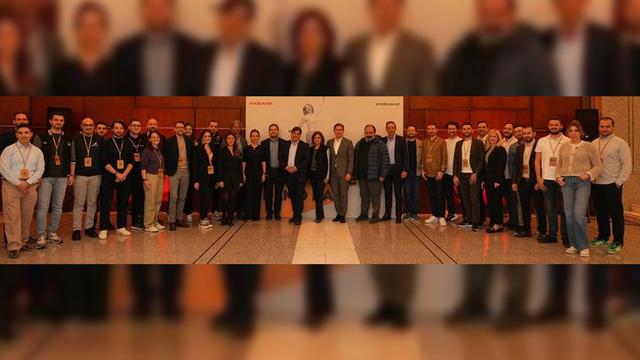 Emre Kurttepeli made the opening speech at Endeavor Boost the Future “Demo Day” Event