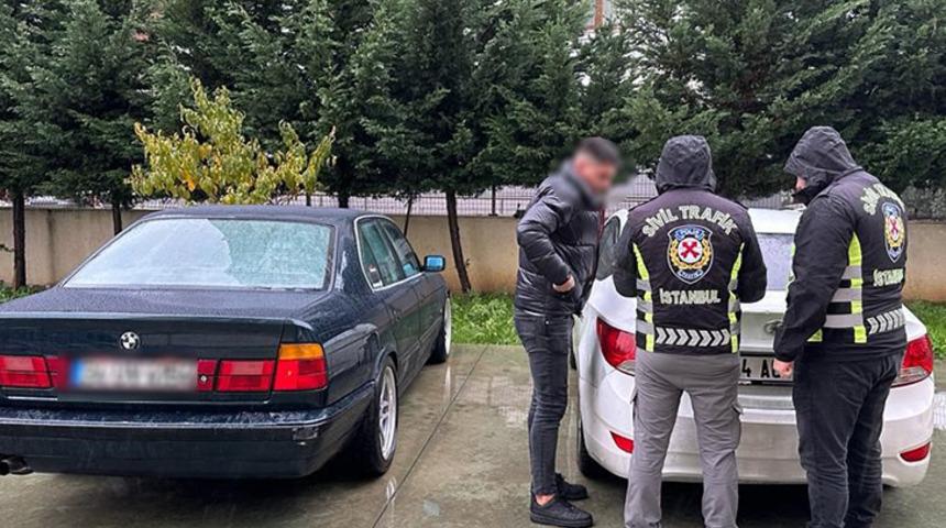 Pendik'te drift yapan sürücü yakalandı!