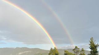Antalya’da kartpostallık görüntü! Yağmurun ardından oluştu