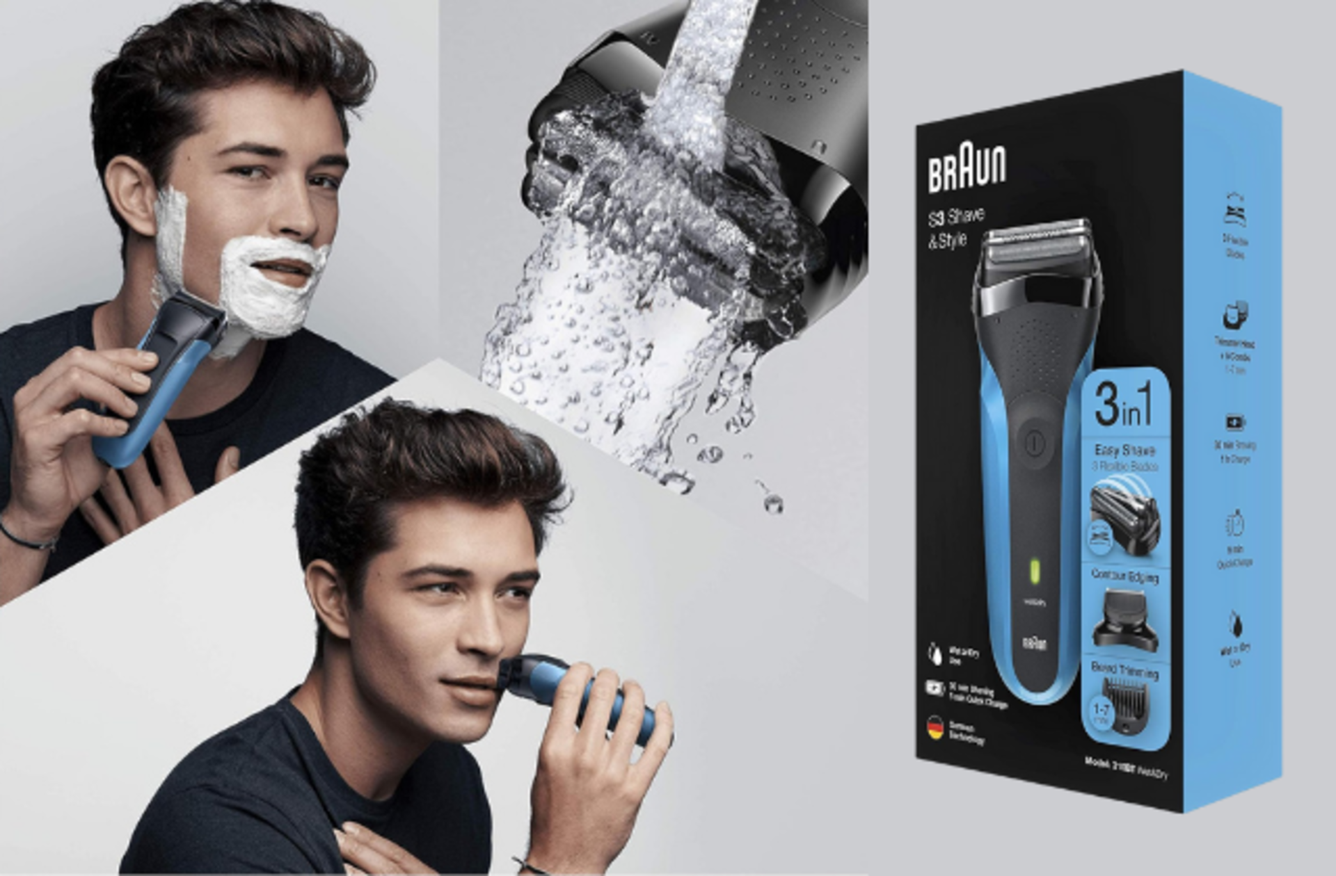 Kuaför masrafına son! Braun 3 Serisi 310 BT BLU 3’ü 1 Arada Tıraş Makinesi kısa süreliğine indirimde