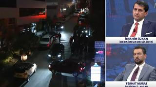 İYİ Parti'den ayrılan İbrahim Özkan'a canlı yayın sırasında protesto! Kanal binası önünde slogan attılar 