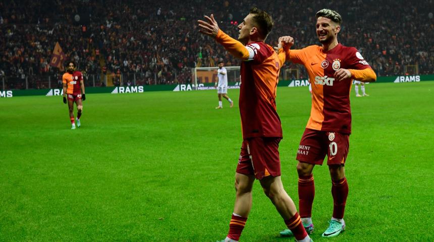 Galatasaray, Fenerbahçe derbisi öncesi hata yapmadı! Şota Arveladze yönetimindeki Fatih Karagümrük'ü 1-0 mağlup ettiler
