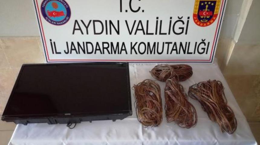 Kablo hırsızı yakalandı