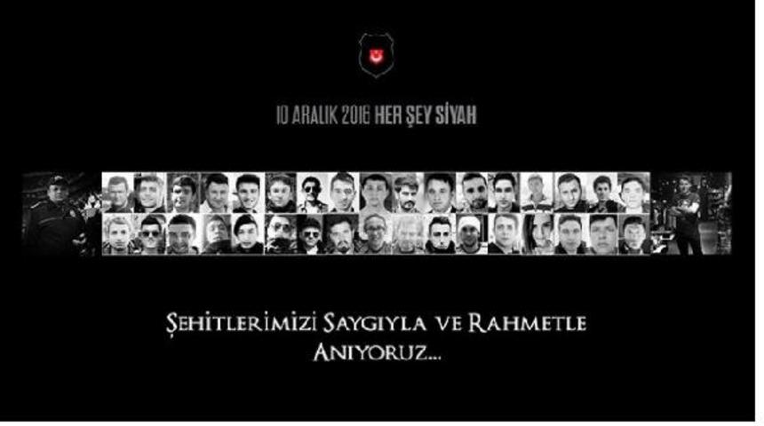 Beşiktaş Kulübü'nden "10 Aralık 2016 Her Şey Siyah" paylaşımı