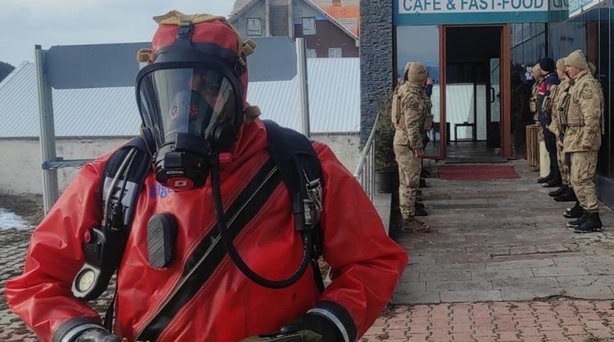 Sarıkamış Kayak Merkezi'nde tatbikat