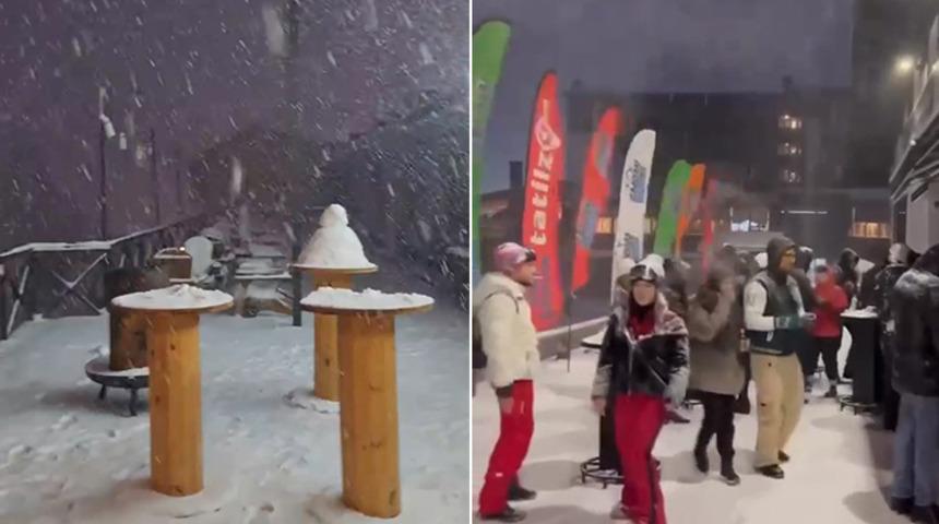 Yılbaşına günler kala sevindiren haber! Uludağ'da kar yağışı başladı