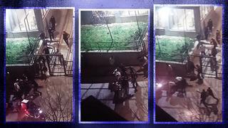 Cadde boks ringine döndü! Tekme ve yumruklar havada uçuştu