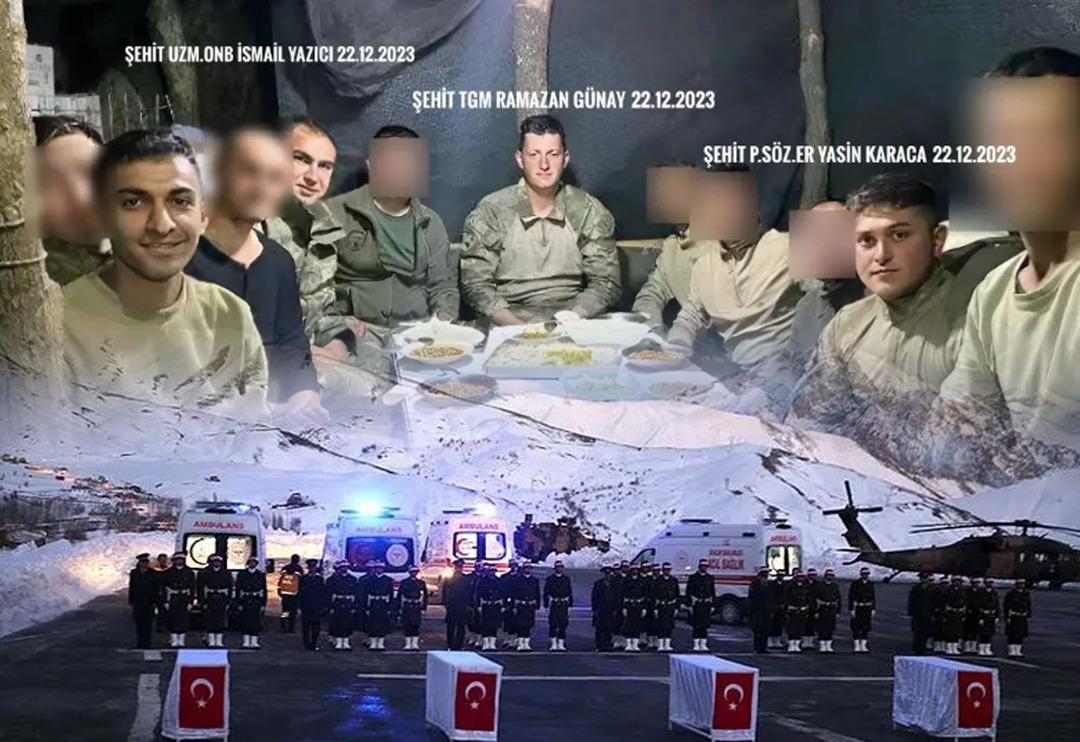 Aynı sofrada 4 şehit asker! T&uuml;rkiye'nin y&uuml;reğini yakan fotoğraf karesi