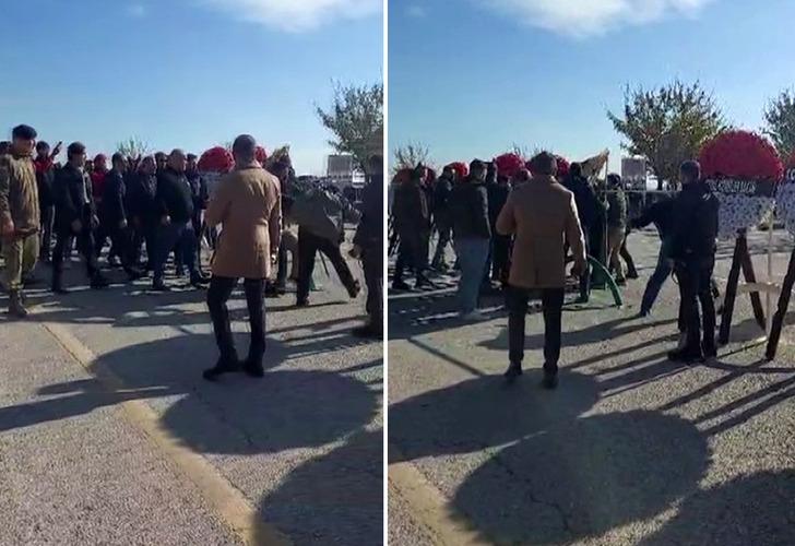Malatya’daki şehit cenazesinde CHP'ye tepki! Çelengi parçaladılar…