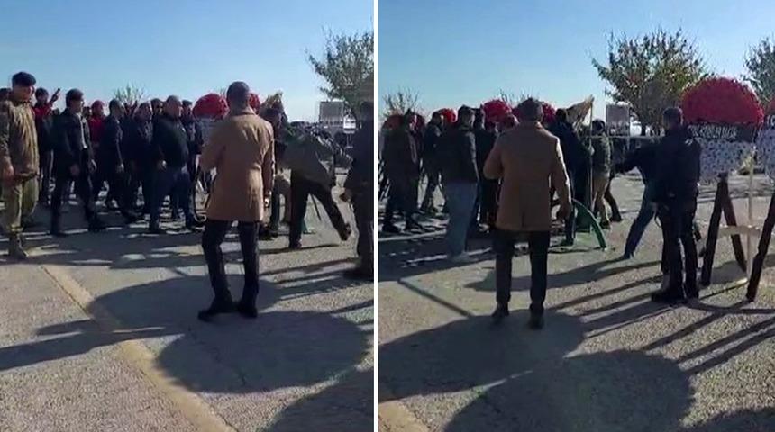 Malatya’daki şehit cenazesinde CHP'ye tepki! Çelengi parçaladılar…