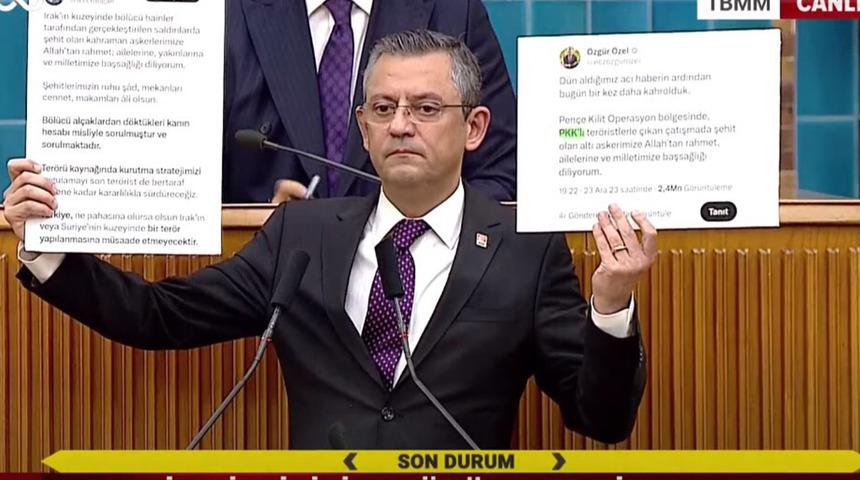 CHP lideri Özgür Özel'den Bahçeli'ye yanıt! İki paylaşımı böyle karşılaştırdı