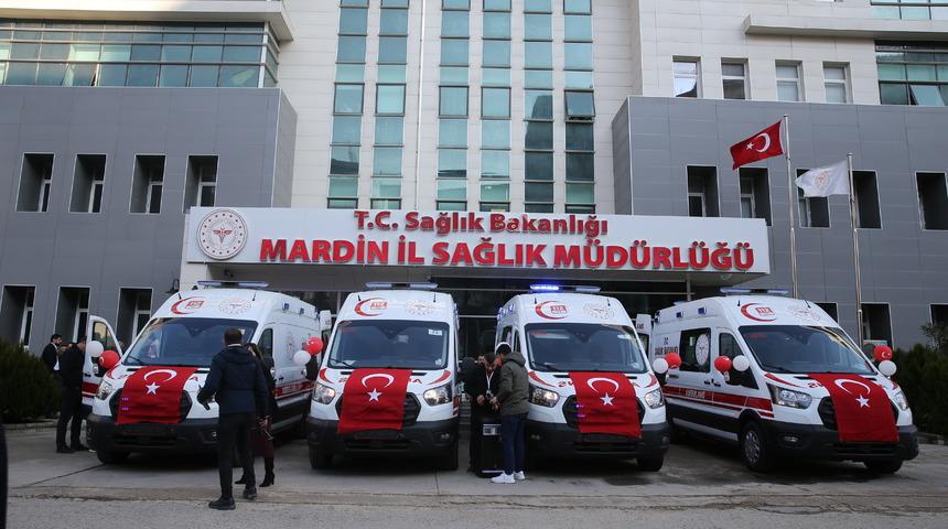 Sağlık Bakanlığınca Mardin'e gönderilen 4 ambulans hizmete alındı