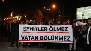 Antalya'da Şehitlere Saygı yürüyüşü düzenlendi