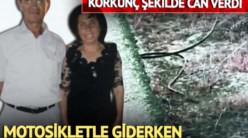 İzmir'de akılalmaz olay: Motosikletle giderken sarkan kablo boynuna dolandı 