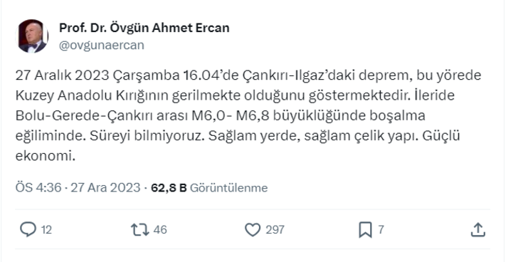 Çankırı'daki deprem sonrası uzman isimden korkutan açıklama geldi! Olabilecek depremin büyüklüğünü açıkladı G5