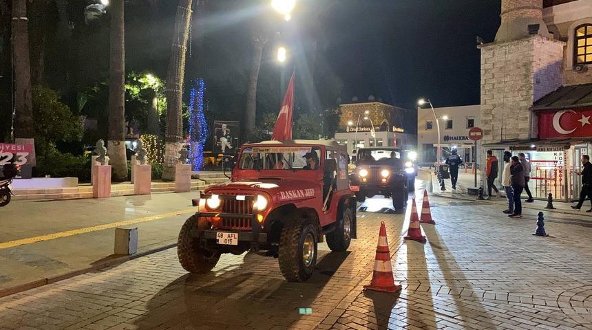 Bodrum'da şehitleri anmak için konvoy düzenlendi