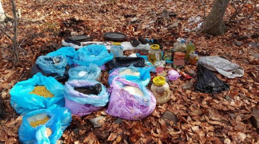 Osmaniye'de PKK'nın kullandığı erzak deposu imha edildi