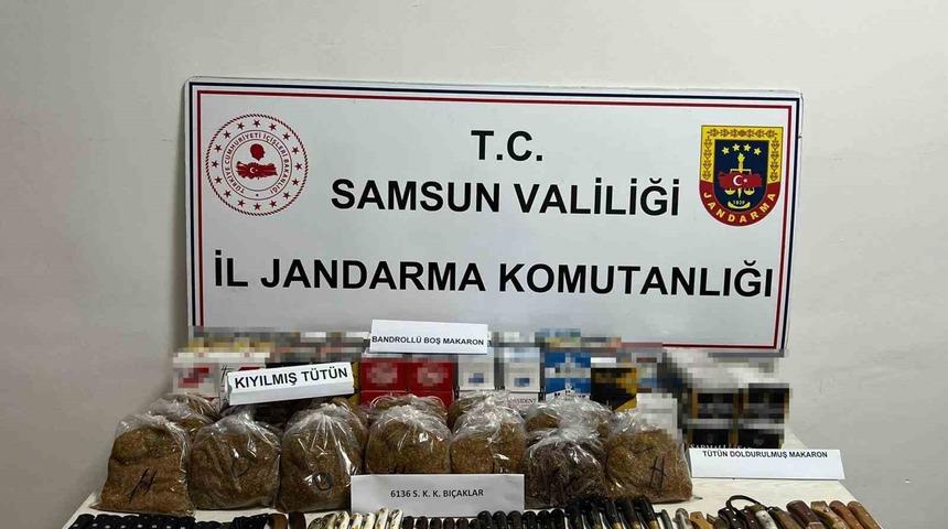 Jandarma tütün mamulleri ele geçirdi