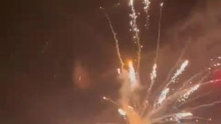 Bursa'da korku dolu anlar! Havai fişek elinde böyle patladı