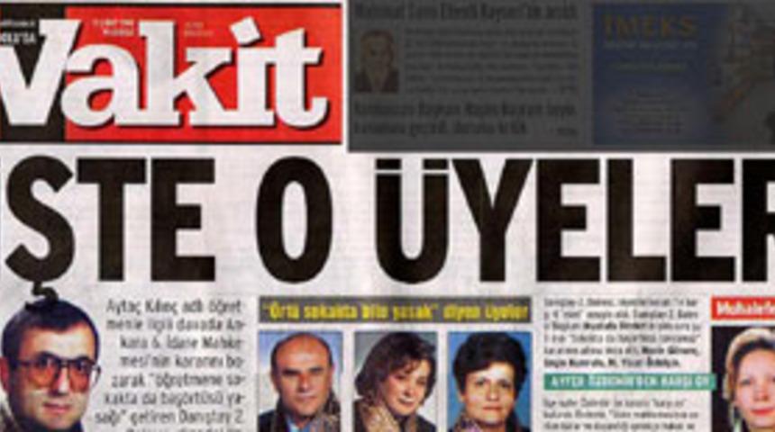 Vakit'in yargınlanmasına başlandı