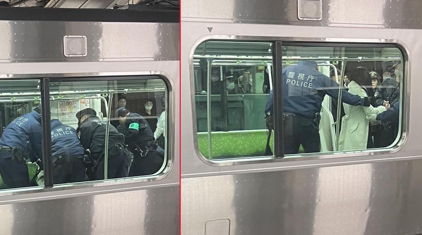 Japonya'da trende bıçaklı saldırı! Yaralılar var