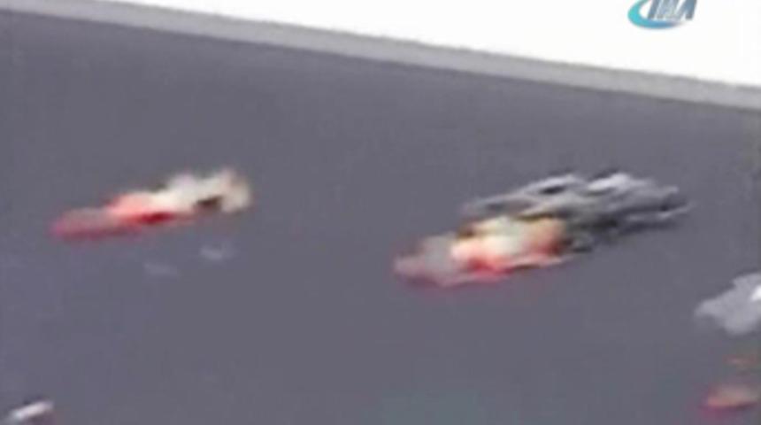 Motosiklet yarışında kazalar art arda geldi