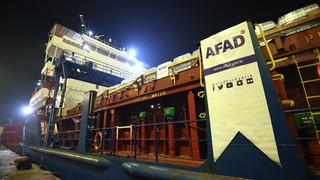 Filistin'e 2 bin 334 ton yardım malzemesi taşıyan gemi Mersin'den uğurlandı