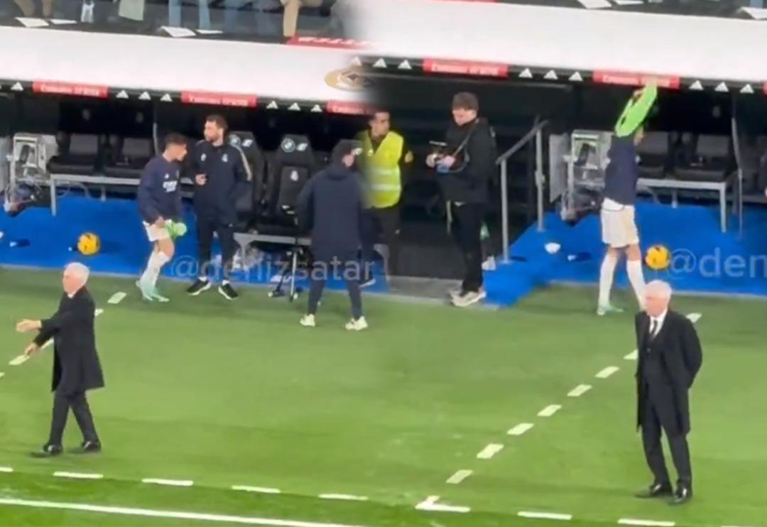 Arda G&uuml;ler 20 dakika boyunca ısındı, yine oyuna giremedi! Taraftar hesapları Ancelotti'ye tepki g&ouml;sterdi...