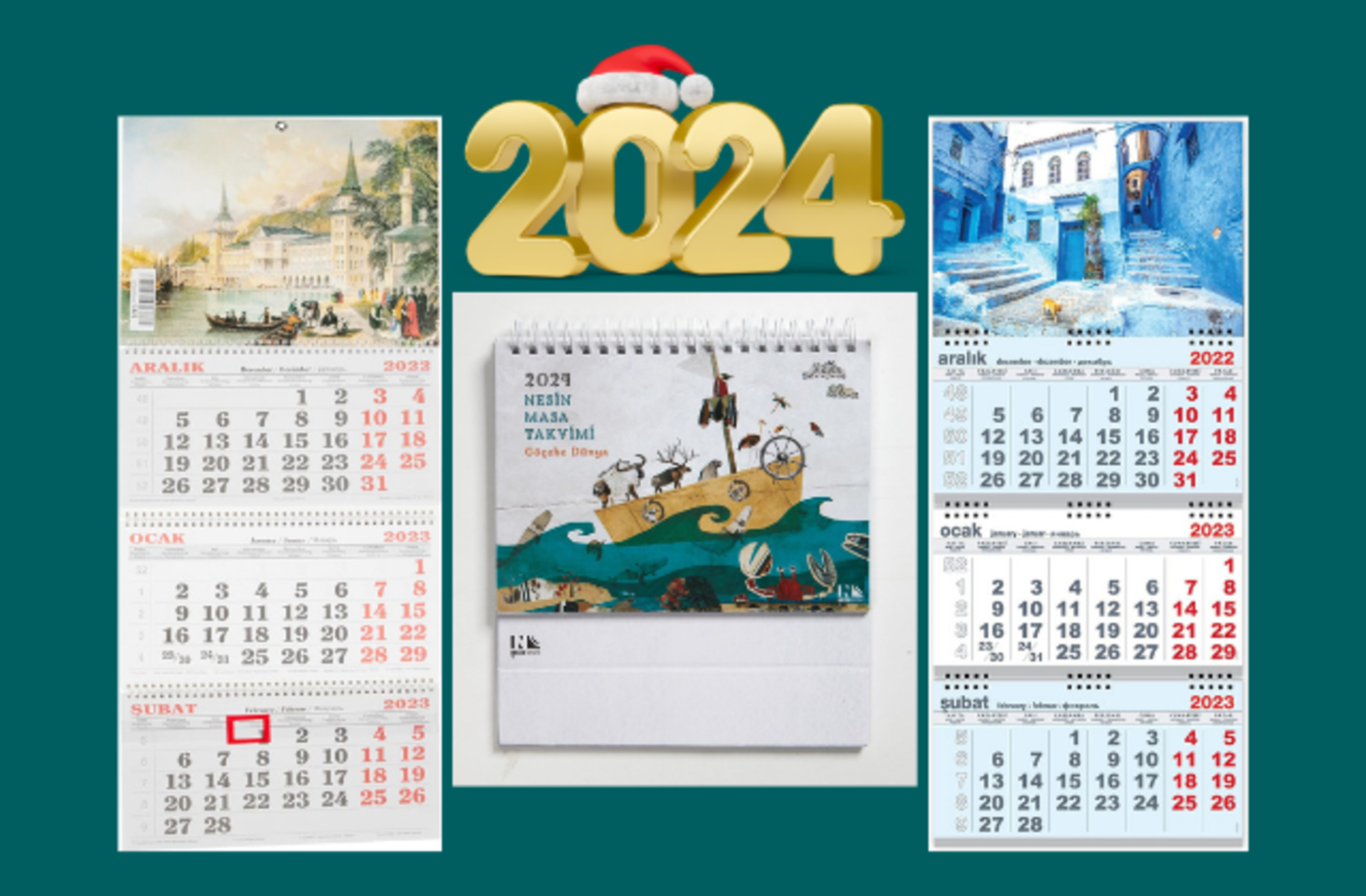 Masanıza, duvarınıza çok yakışacak en havalı 2024 takvimlerini sizin için seçtik