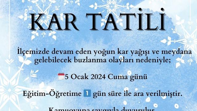 Van’ın Muradiye ve Saray ilçelerinde eğitime 1 gün ara verildi
