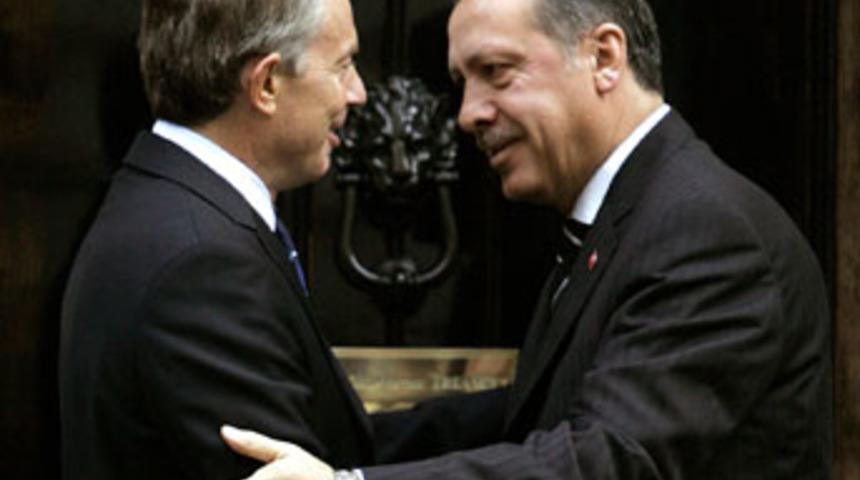 Erdoğan, Blair ile g&ouml;r&uuml;şt&uuml;